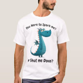 Grappig Blue Dragon Original Humor Design T-shirt (Voorkant)