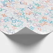 Grappig Bobble Cartoon Letter Patroon Cadeaupapier (Hoek)
