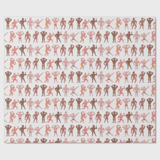 Grappig Bodybuilder Inpakpapier (Vlak)