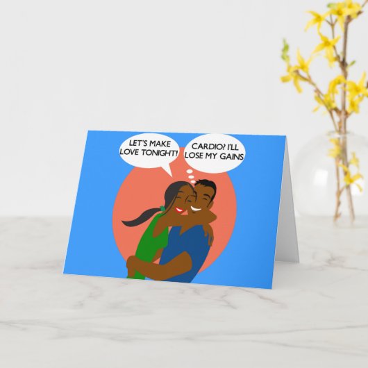 Grappig Bodybuilder-kaarten Kaart (Gele Bloem)