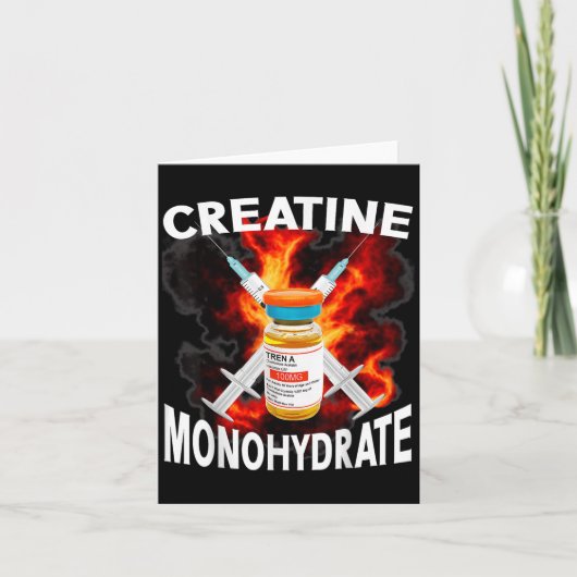Grappig Bodybuilding Gewichtheffen Creatine Monohy Kaart (Voorkant)