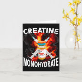 Grappig Bodybuilding Gewichtheffen Creatine Monohy Kaart (Gele Bloem)