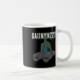 Grappig Bodybuilding Quote Gym-zombies Wil Mad Gai Koffiemok
