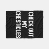 Grappig Bodybuilding Shirt Bekijk mijn Chesticles Fleece Deken (Voorkant (Horizontaal))