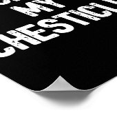 Grappig Bodybuilding Shirt Bekijk mijn Chesticles Poster (Hoek)