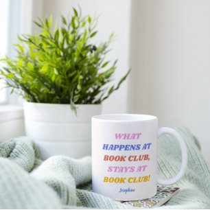 Grappig Boek Club Citaat Kleurrijke Naam Koffiemok