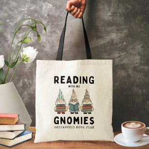 Grappig boek Club naam lezen met mijn Gnomies Tote Bag