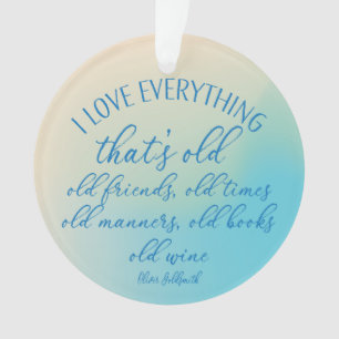 Grappig Boek Club Vrienden Wijn Quote Winter Blauw Ornament