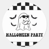Grappig boek Halloween feest Ronde Sticker (Voorkant)