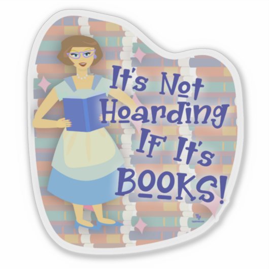 Grappig boek hamster kitschy retro gal sticker (Voorkant)