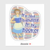 Grappig boek hamster kitschy retro gal sticker (Vel)