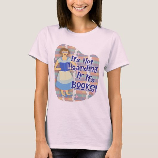 Grappig Boek Hoarder Huisvrouw Kitsch T-shirt (Voorkant)