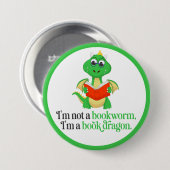 Grappig boek lezen - Boekenwurm Ronde Button 7,6 Cm (Voorkant /achterkant)