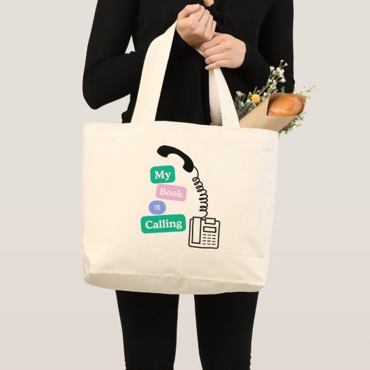 Grappig Boek Lezer Lezen Citaat Grote Tote Bag (Voorkant (product))