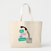 Grappig Boek Lezer Lezen Citaat Grote Tote Bag (Voorkant)