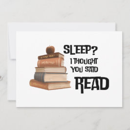 Grappig Boek Liefhebber Citaat Slaap Ik Dacht Dat Feestdagenkaart