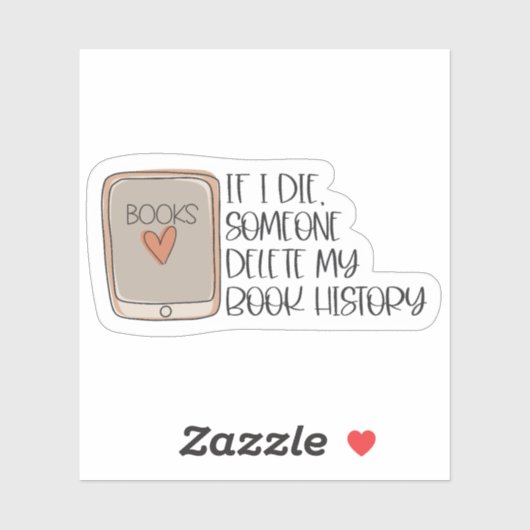 Grappig boek liefhebber citaat sticker (Vel)