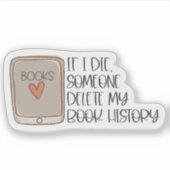 Grappig boek liefhebber citaat sticker (Voorkant)