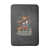 Grappig Boek Liefhebber Halloween Skelet Bibliothe Badmat (Voorkant Verticaal)