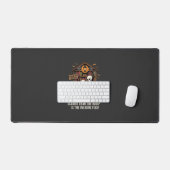 Grappig Boek Liefhebber Halloween Skelet Bibliothe Bureaumat (Keyboard & Muis)