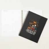 Grappig Boek Liefhebber Halloween Skelet Bibliothe Planner (Display)