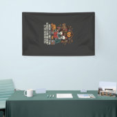 Grappig Boek Liefhebber Halloween Skelet Bibliothe Spandoek (Beurs)