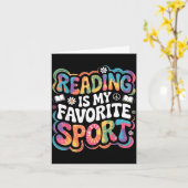 Grappig boek liefhebber tie dye groovy lezen is fa kaart (Gele Bloem)