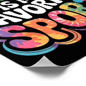 Grappig boek liefhebber tie dye groovy lezen is fa poster (Hoek)