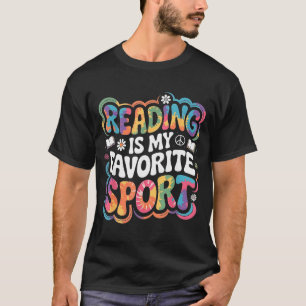 Grappig boek liefhebber tie dye groovy lezen is fa t-shirt