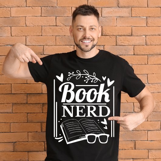 Grappig boek minnaar boek nerd zwart wit t-shirt