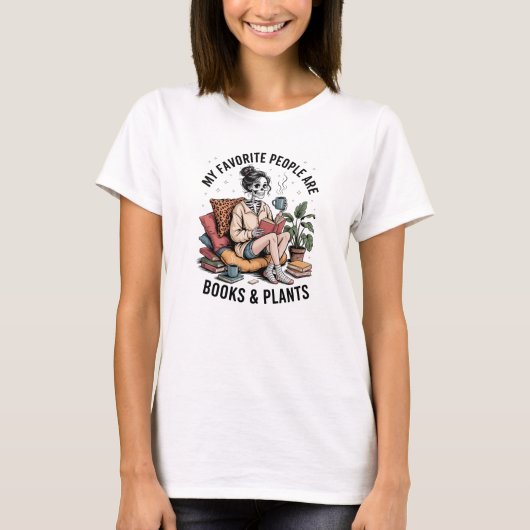 Grappig Boek Plantenliefhebber T-shirt (Voorkant)