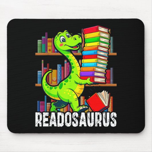 Grappig boek readosaurus dinosaur boeken bibliothe muismat (Voorkant)