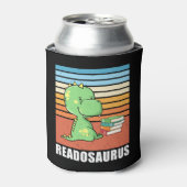 Grappig boek Readosaurus Dinosaur Lezen Dino Retro Blikjeskoeler (Blikje Voorkant)