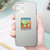 Grappig boek Readosaurus Dinosaur Lezen Dino Retro Sticker (Telefoon)