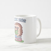 Grappig Boek Varken Grappenmakerij, Schattig Egelt Koffiemok (Voorkant rechts)