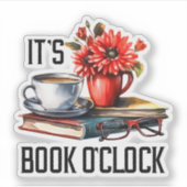 Grappig boek voor leesliefhebbers sticker (Voorkant)