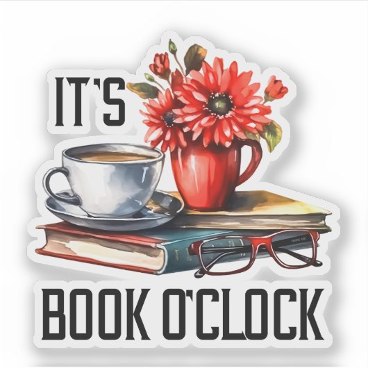 Grappig boek voor leesliefhebbers sticker (Voorkant)