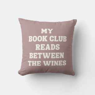 Grappig Boekenclub Citaat Lezers Roze Kussen