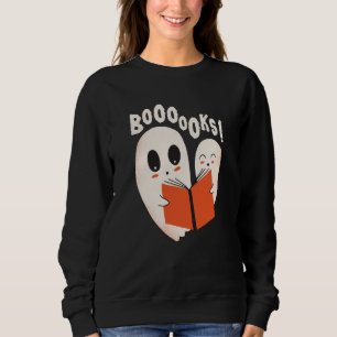 Grappig Boekenwurm Geest Halloween Kostuum Boooook Trui