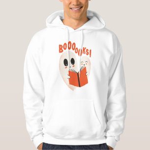 Grappig Boekenwurm Spook Halloween Kostuum Boooeke Hoodie