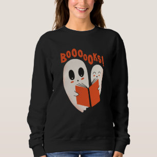 Grappig Boekenwurm Spook Halloween Kostuum Boooeke Trui