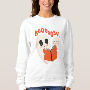 Grappig Boekenwurm Spook Halloween Kostuum Boooeke Trui