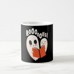 Grappig Boekenwurm Spook Halloween Kostuum Boooook Koffiemok