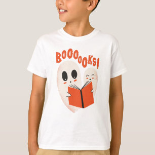 Grappig Boekenwurm Spook Halloween Kostuum Boooook T-shirt