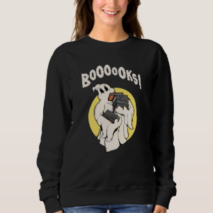 Grappig Boekenwurm Spook Halloween Kostuum Boooook Trui
