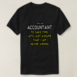 Grappig boekhouder cadeau ontwerp t-shirt
