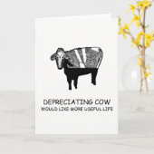 Grappig boekhoudkundig Wenskaart | afschrijvende K Kaart (Gele Bloem)