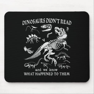 Grappig Boekwerk Nerd Boek Club Lezen Lovers Dino' Muismat