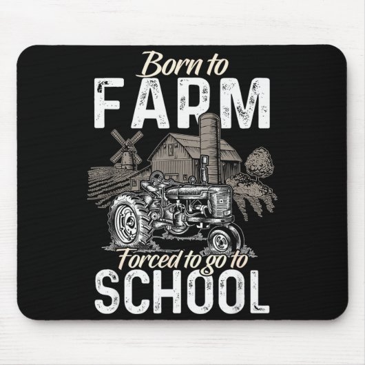 Grappig boer overhemd mannen tractor jongens tract muismat (Voorkant)