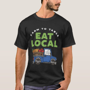 Grappig Boerderij aan tafel om lokale boer te steu T-shirt